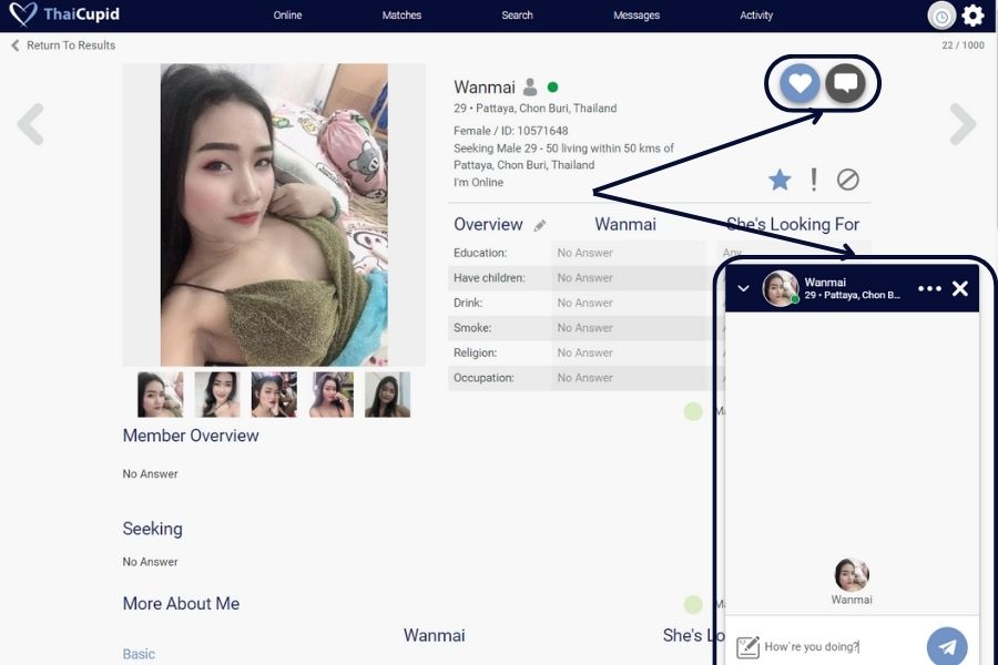 ThaiCupid communication tools