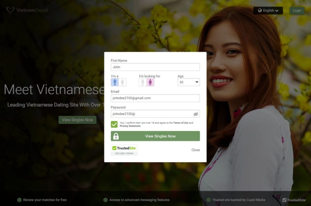 VietnamCupid sign up